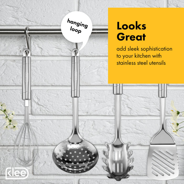 Klee Stainless Steel Assorted Kitchen Utensil Set & Reviews Wayfair